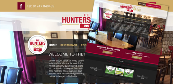 Hunters Lodge Inn, Wincanton, Website